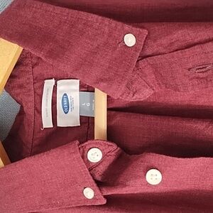 Old Navy Men's Rust Red Button Down Shirt